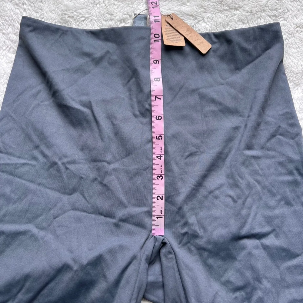 SKIMS Mid Thigh Bodyshort Gunmetal Grey High Waist Swim SW-MWS-0122 Size Large